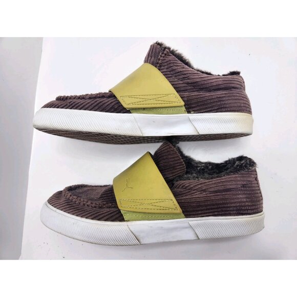 Puma El Roo Men's Size 11 USA Dark Brown Green Athletic Walking Shoes Corduroy - Picture 8 of 12